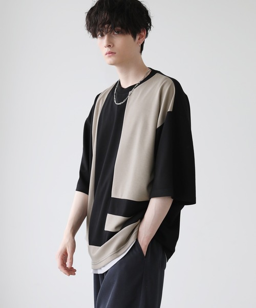 ASTRONOMY(アストロノミー)の「COOLダンボールアート切替Tシャツ(Tシャツ/カットソー・メンズ・ブルー系2/ブラック系2/ベージュ系2/ベージュ系/ブルー系・M/L)」の18枚目の写真