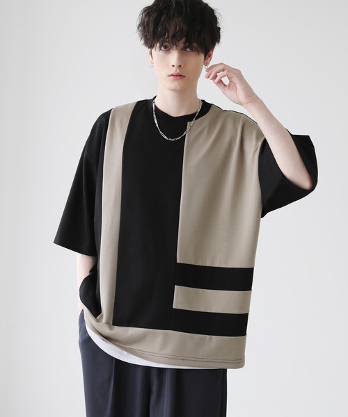 ASTRONOMY(アストロノミー)の「COOLダンボールアート切替Tシャツ(Tシャツ/カットソー・メンズ・ブルー系2/ブラック系2/ベージュ系2/ベージュ系/ブルー系・M/L)」の19枚目の写真