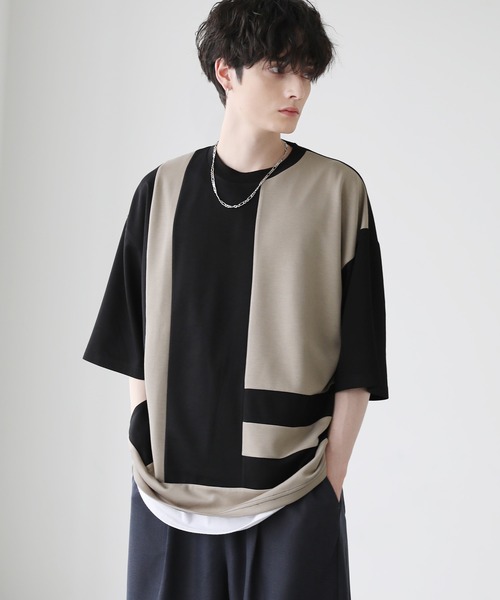 ASTRONOMY(アストロノミー)の「COOLダンボールアート切替Tシャツ(Tシャツ/カットソー・メンズ・ブルー系2/ブラック系2/ベージュ系2/ベージュ系/ブルー系・M/L)」の20枚目の写真
