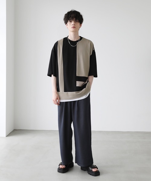 ASTRONOMY(アストロノミー)の「COOLダンボールアート切替Tシャツ(Tシャツ/カットソー・メンズ・ブルー系2/ブラック系2/ベージュ系2/ベージュ系/ブルー系・M/L)」の21枚目の写真