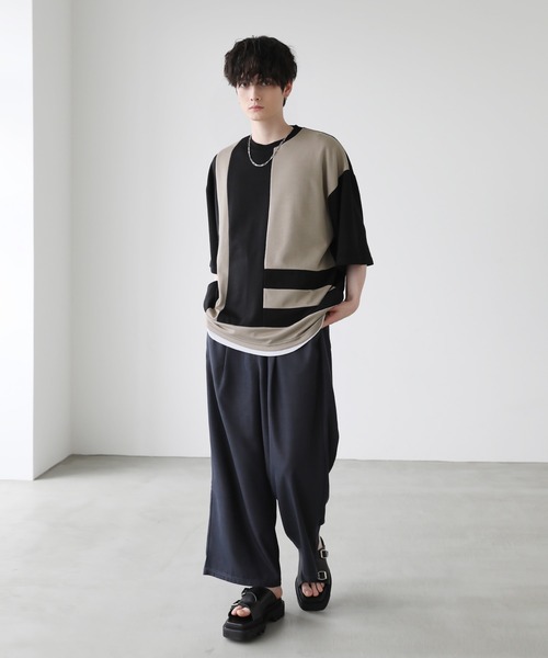 ASTRONOMY(アストロノミー)の「COOLダンボールアート切替Tシャツ(Tシャツ/カットソー・メンズ・ブルー系2/ブラック系2/ベージュ系2/ベージュ系/ブルー系・M/L)」の22枚目の写真