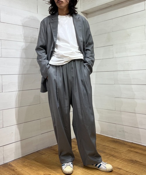 SUPERTHANKS（スーパーサンクス）の「ルーズパンツ スラックス/Neo slacks (T/R)（スラックス・メンズ・グレー/ネイビー/ブラック・S/M/L）」の10枚目の写真