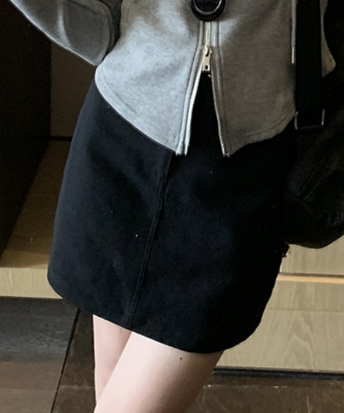 【セール】カラーツイルミニスカート（スカート）｜deux amour（ドゥーザムール）