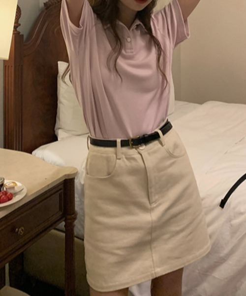 【セール】カラーツイルミニスカート（スカート）｜deux amour（ドゥーザムール）