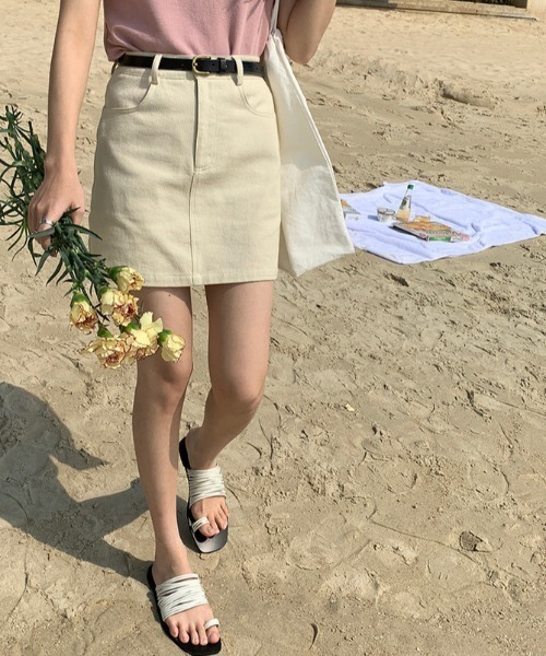 【セール】カラーツイルミニスカート（スカート）｜deux amour（ドゥーザムール）