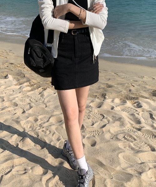 【セール】カラーツイルミニスカート（スカート）｜deux amour（ドゥーザムール）