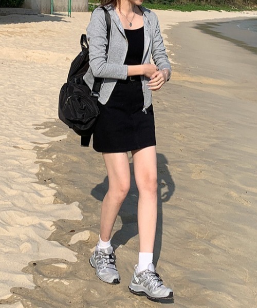 【セール】カラーツイルミニスカート（スカート）｜deux amour（ドゥーザムール）