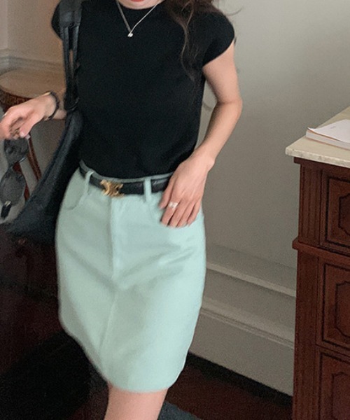 【セール】カラーツイルミニスカート（スカート）｜deux amour（ドゥーザムール）