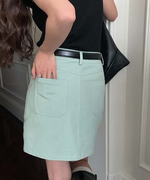 【セール】カラーツイルミニスカート（スカート）｜deux amour（ドゥーザムール）