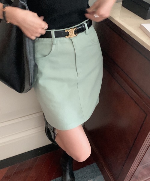 【セール】カラーツイルミニスカート（スカート）｜deux amour（ドゥーザムール）