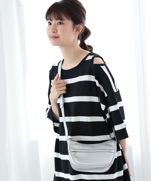 niko and...（ニコアンド）の「オリジナルムーンボディショルダーバッグ（ショルダーバッグ・レディース・グレー/ブラック/アイボリー・0）」の3枚目の写真