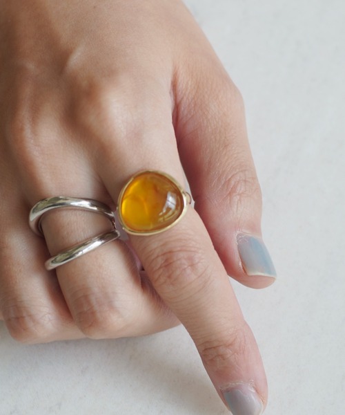 dictionary（ディクショナリー）の「カラー ストーン リング 【 DICTIONARY / ディクショナリー 】（リング・レディース・ホワイト/ブラック/ダークブラウン/ブラウン/レッド/シルバー/オレンジ/アイボリー/エメラルド/ブラウン系/ゴールド/ナチュラル・FREE/15号）」の10枚目の写真