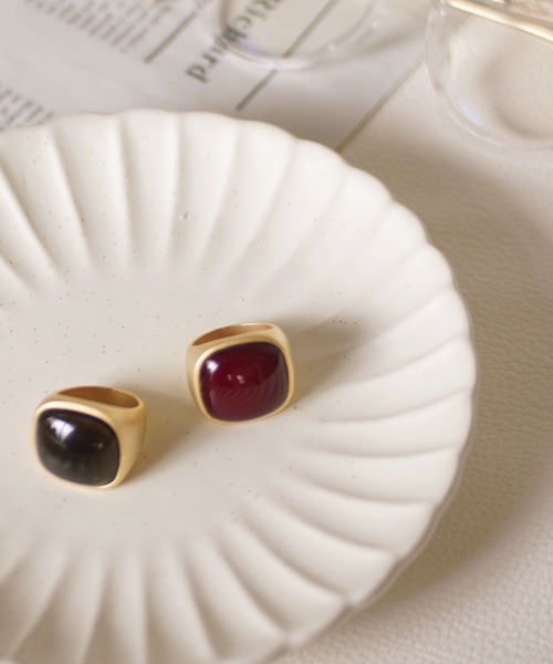 dictionary（ディクショナリー）の「カラー ストーン リング 【 DICTIONARY / ディクショナリー 】（リング・レディース・ホワイト/ブラック/ダークブラウン/ブラウン/レッド/シルバー/オレンジ/アイボリー/エメラルド/ブラウン系/ゴールド/ナチュラル・FREE/15号）」の21枚目の写真