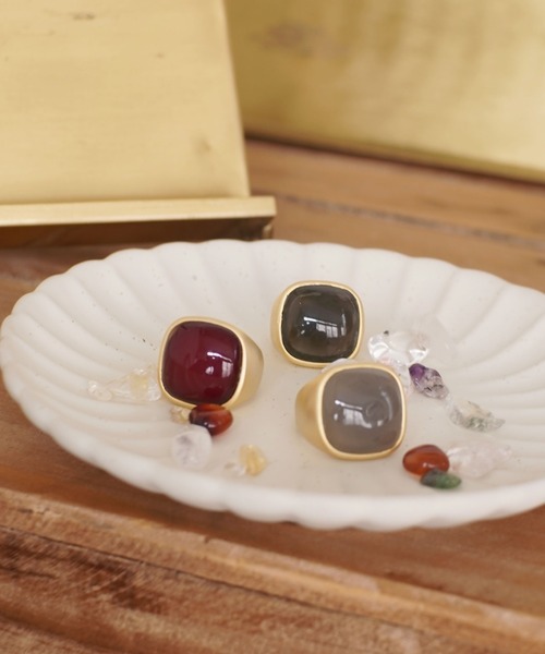 dictionary（ディクショナリー）の「カラー ストーン リング 【 DICTIONARY / ディクショナリー 】（リング・レディース・ホワイト/ブラック/ダークブラウン/ブラウン/レッド/シルバー/オレンジ/アイボリー/エメラルド/ブラウン系/ゴールド/ナチュラル・FREE/15号）」の18枚目の写真