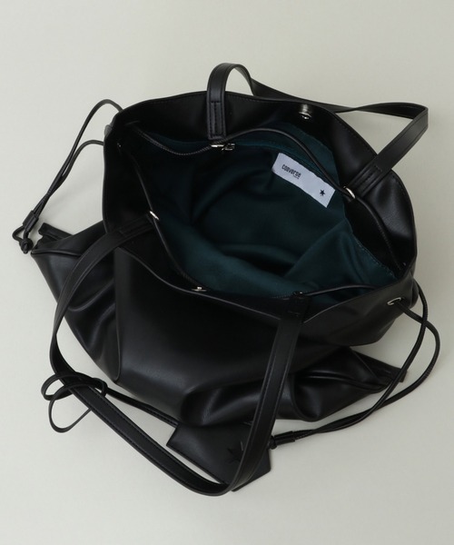 CONVERSE TOKYO(コンバーストウキョウ)の「【CONVERSE TOKYO/コンバーストウキョウ】CANVAS GATHERED TOTE BAG(トートバッグ・レディース・ブラック/ベージュ/カーキ/ブラック系その他・FREE)」の10枚目の写真