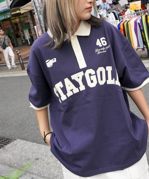 STAY GOLD（ステイゴールド）の「【STAYGOLD】ヘビーウェイト ビッグポロ / Heavyweight big polo（Tシャツ/カットソー・メンズ・ナチュラル/ワイン/ネイビー/グリーン・FREE）」の3枚目の写真