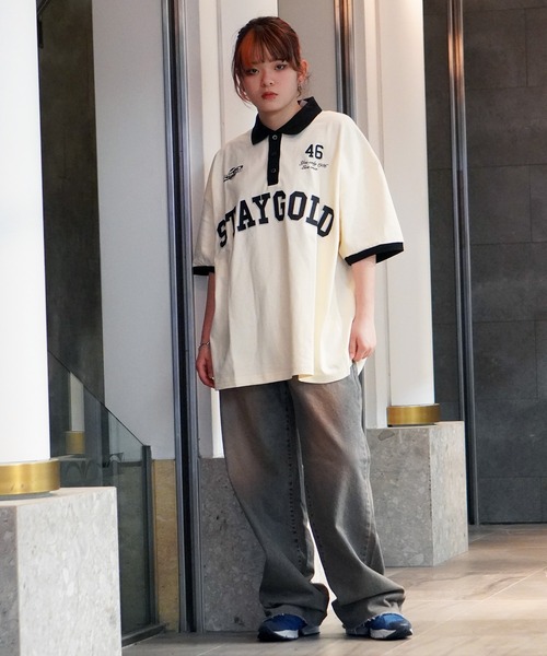 STAY GOLD（ステイゴールド）の「【STAYGOLD】ヘビーウェイト ビッグポロ / Heavyweight big polo（Tシャツ/カットソー・メンズ・ナチュラル/ワイン/ネイビー/グリーン・FREE）」の5枚目の写真