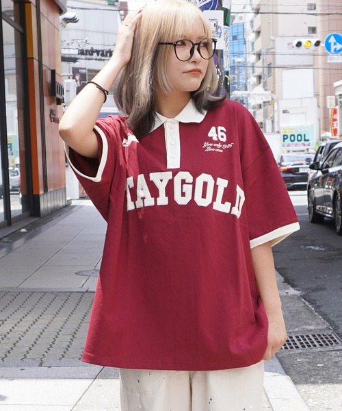 STAY GOLD（ステイゴールド）の「【STAYGOLD】ヘビーウェイト ビッグポロ / Heavyweight big polo（Tシャツ/カットソー・メンズ・ナチュラル/ワイン/ネイビー/グリーン・FREE）」の11枚目の写真