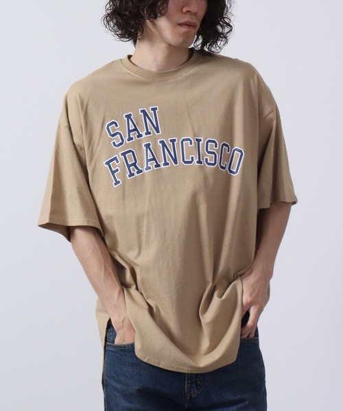 FUNALIVE(ファンアライブ)の「ラウンドヘム半袖プリントTシャツ(Tシャツ/カットソー・メンズ・ベージュ/ネイビー/オレンジ/ミント/チャコール/ホワイト/グリーン/ベージュ系/グリーン系/チャコールグレー/杢グレー/グリーン系1/ネイビー系/ホワイト系/ホワイト系1/ホワイト系2・L/XL/M)」の9枚目の写真