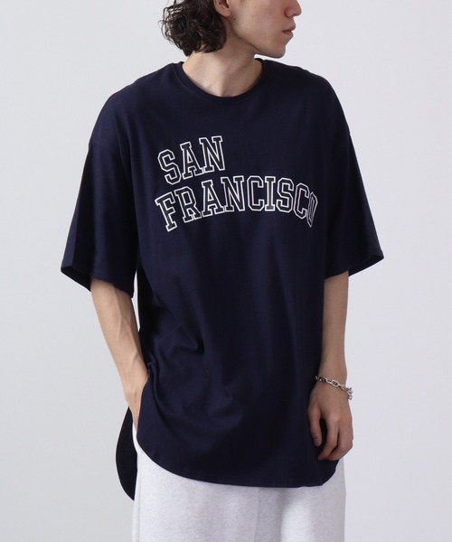 FUNALIVE(ファンアライブ)の「ラウンドヘム半袖プリントTシャツ(Tシャツ/カットソー・メンズ・ベージュ/ネイビー/オレンジ/ミント/チャコール/ホワイト/グリーン/ベージュ系/グリーン系/チャコールグレー/杢グレー/グリーン系1/ネイビー系/ホワイト系/ホワイト系1/ホワイト系2・L/XL/M)」の14枚目の写真