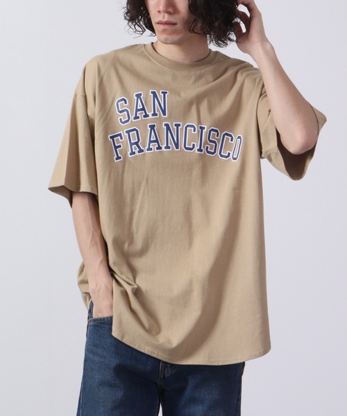 FUNALIVE(ファンアライブ)の「ラウンドヘム半袖プリントTシャツ(Tシャツ/カットソー・メンズ・ベージュ/ネイビー/オレンジ/ミント/チャコール/ホワイト/グリーン/ベージュ系/グリーン系/チャコールグレー/杢グレー/グリーン系1/ネイビー系/ホワイト系/ホワイト系1/ホワイト系2・L/XL/M)」の17枚目の写真