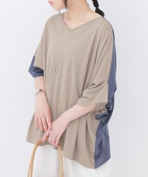 n'OrLABEL | 『前後2way配色アシメデザインカットソー』(Tシャツ/カットソー)