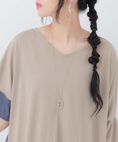 n'OrLABEL（ノアールレーベル）の「【廃盤】『前後2way配色アシメデザインカットソー』（Tシャツ/カットソー・レディース・パープル/グレイッシュベージュ・FREE）」の9枚目の写真