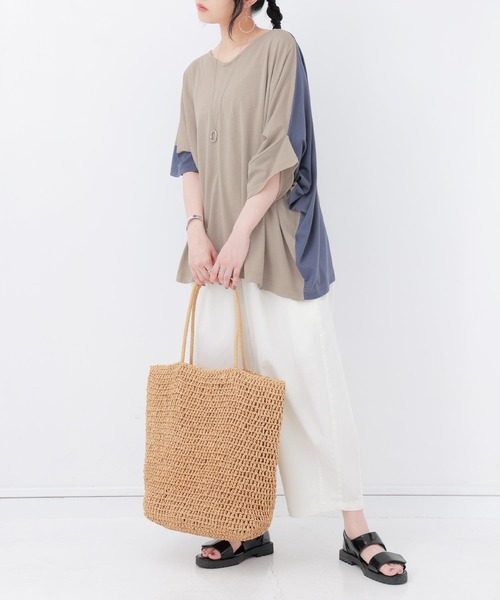 n'OrLABEL（ノアールレーベル）の「【廃盤】『前後2way配色アシメデザインカットソー』（Tシャツ/カットソー・レディース・パープル/グレイッシュベージュ・FREE）」の13枚目の写真