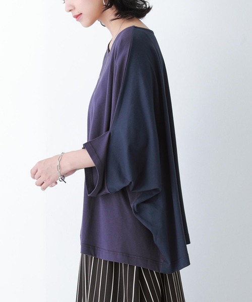 n'OrLABEL（ノアールレーベル）の「【廃盤】『前後2way配色アシメデザインカットソー』（Tシャツ/カットソー・レディース・パープル/グレイッシュベージュ・FREE）」の6枚目の写真