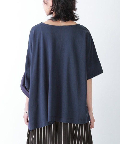 n'OrLABEL（ノアールレーベル）の「【廃盤】『前後2way配色アシメデザインカットソー』（Tシャツ/カットソー・レディース・パープル/グレイッシュベージュ・FREE）」の7枚目の写真