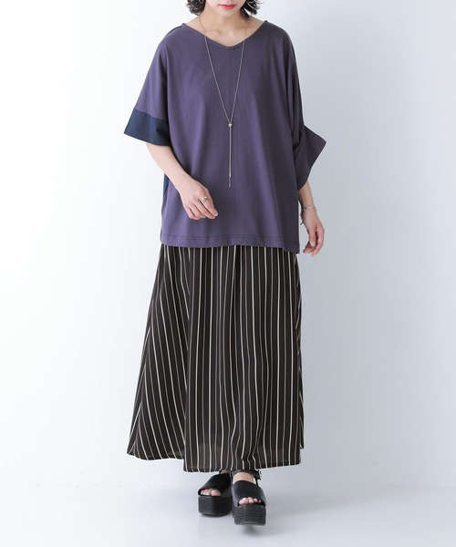 n'OrLABEL（ノアールレーベル）の「【廃盤】『前後2way配色アシメデザインカットソー』（Tシャツ/カットソー・レディース・パープル/グレイッシュベージュ・FREE）」の8枚目の写真