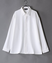 Drape twill fly front over shirt/別注 ドレープ ツイル 比翼仕立て オーバーシャツ