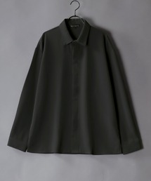 Drape twill fly front over shirt/別注 ドレープ ツイル 比翼仕立て オーバーシャツ