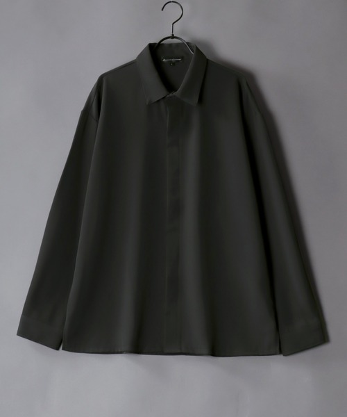 SITRY（シトリー）の「Drape twill fly front over shirt/ドレープ