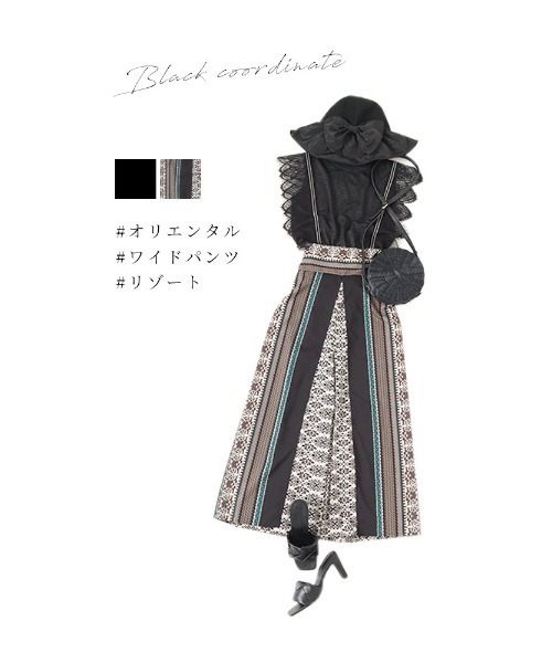 Sawa a la mode(サワアラモード)の「レーススリーブサマーニットトップス(ニット/セーター・レディース・ブラック/ピンク・FREE)」の12枚目の写真
