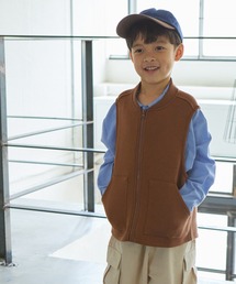 【PAIRMANON STREET】襟リブ フロントポケット付き ベスト