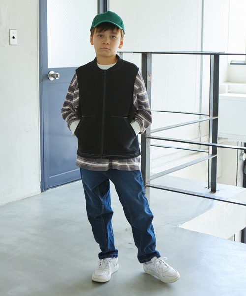 PAIRMANON STREET（ペアマノンストリート）の「【PAIRMANON STREET】襟リブ フロントポケット付き ベスト（ベスト・キッズ・ブラウン/ブラック系その他/グレー/ネイビー・120/110/130/100/140/90/150）」の6枚目の写真