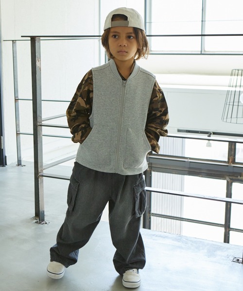 PAIRMANON STREET（ペアマノンストリート）の「【PAIRMANON STREET】襟リブ フロントポケット付き ベスト（ベスト・キッズ・ブラウン/ブラック系その他/グレー/ネイビー・120/110/130/100/140/90/150）」の8枚目の写真