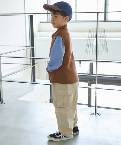 PAIRMANON STREET（ペアマノンストリート）の「【PAIRMANON STREET】襟リブ フロントポケット付き ベスト（ベスト・キッズ・ブラウン/ブラック系その他/グレー/ネイビー・120/110/130/100/140/90/150）」の10枚目の写真