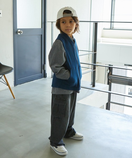 PAIRMANON STREET（ペアマノンストリート）の「【PAIRMANON STREET】襟リブ フロントポケット付き ベスト（ベスト・キッズ・ブラウン/ブラック系その他/グレー/ネイビー・120/110/130/100/140/90/150）」の12枚目の写真