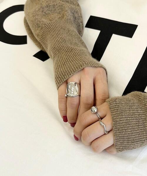 CITEN（シテン）の「＜CITEN＞ワイド ボリューム リング（リング・レディース・ゴールド/シルバー・FREE）」の4枚目の写真