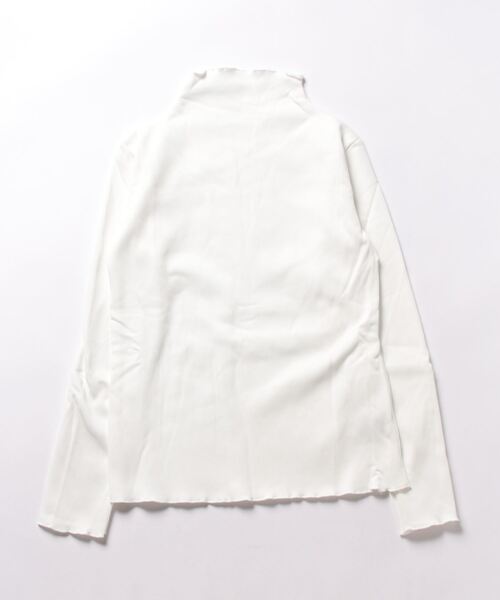 NANEA（ナネア）の「メローフリルハイネックトップス（Tシャツ/カットソー・レディース・ホワイト/ブラック/アイボリー・フリー）」の5枚目の写真