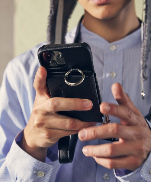 UNISEX》iPhone Case with Side Zip Case for 13/14/15/15Pro