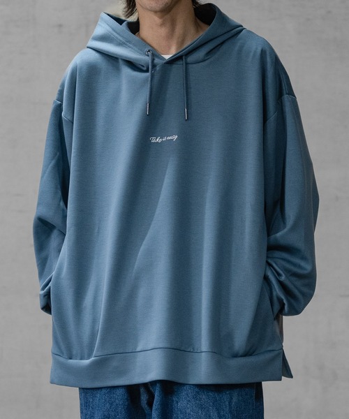 Naive magic（ナイーブマジック）の「【1】シルクタッチダンボールニット バックフォトプリント HOODIE（パーカー・メンズ・ブラック/ブルー/グレイッシュベージュ/ホワイト・LARGE/MEDIUM）」の14枚目の写真