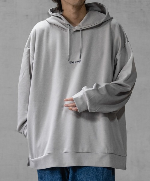 Naive magic（ナイーブマジック）の「【1】シルクタッチダンボールニット バックフォトプリント HOODIE（パーカー・メンズ・ブラック/ブルー/グレイッシュベージュ/ホワイト・LARGE/MEDIUM）」の11枚目の写真