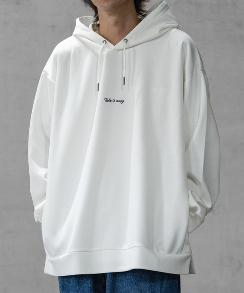 Naive magic（ナイーブマジック）の「【1】シルクタッチダンボールニット バックフォトプリント HOODIE（パーカー・メンズ・ブラック/ブルー/グレイッシュベージュ/ホワイト・LARGE/MEDIUM）」の5枚目の写真