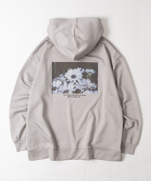 Naive magic（ナイーブマジック）の「【1】シルクタッチダンボールニット バックフォトプリント HOODIE（パーカー・メンズ・ブラック/ブルー/グレイッシュベージュ/ホワイト・LARGE/MEDIUM）」の22枚目の写真