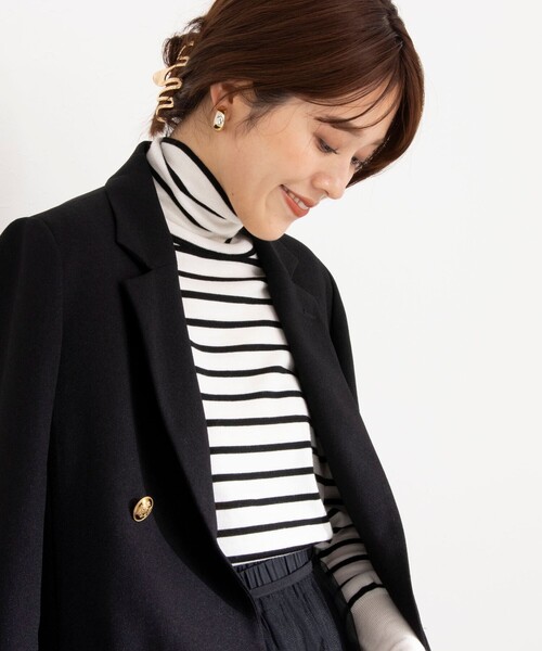 NOLLEY'S ウォッシャブルウールライクダブルジャケット36 美品 23AW