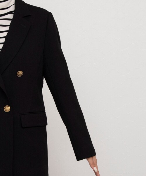 NOLLEY’S（ノーリーズ）の「ウォッシャブルツイードライクダブルジャケット（テーラードジャケット・レディース・ネイビー/ブラック・36/38）」の16枚目の写真