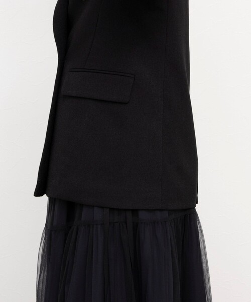 NOLLEY’S（ノーリーズ）の「ウォッシャブルツイードライクダブルジャケット（テーラードジャケット・レディース・ネイビー/ブラック・36/38）」の13枚目の写真